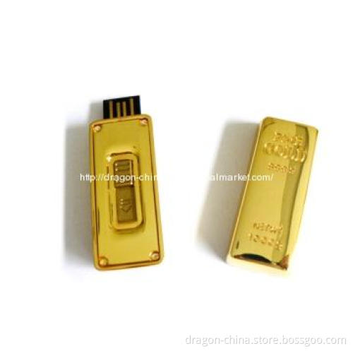 Golden Bar Usb Flash Drive